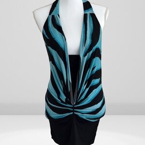 Black + Blue - Multi Color Mini Dress